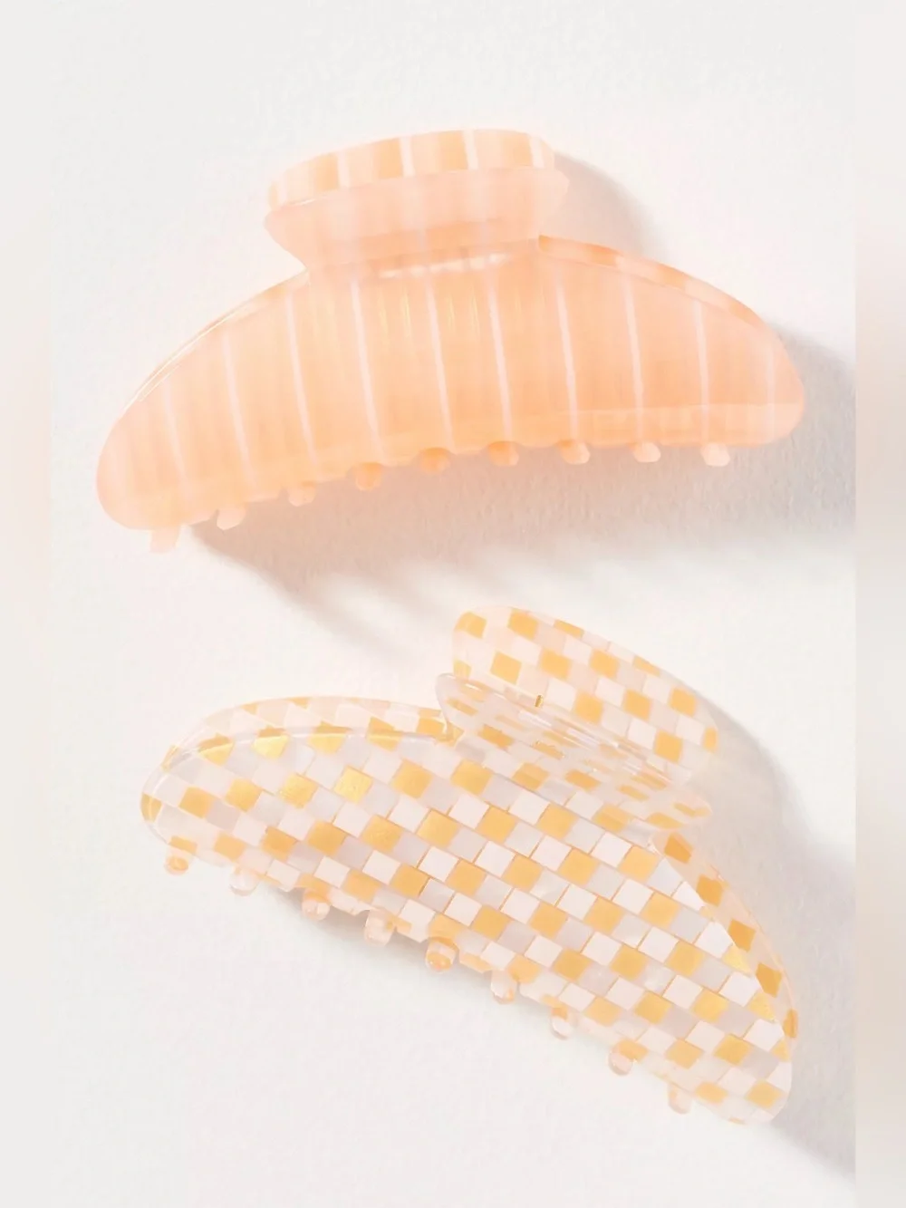 Anthropologie Patterned Hair Claw Clips, Set of 2